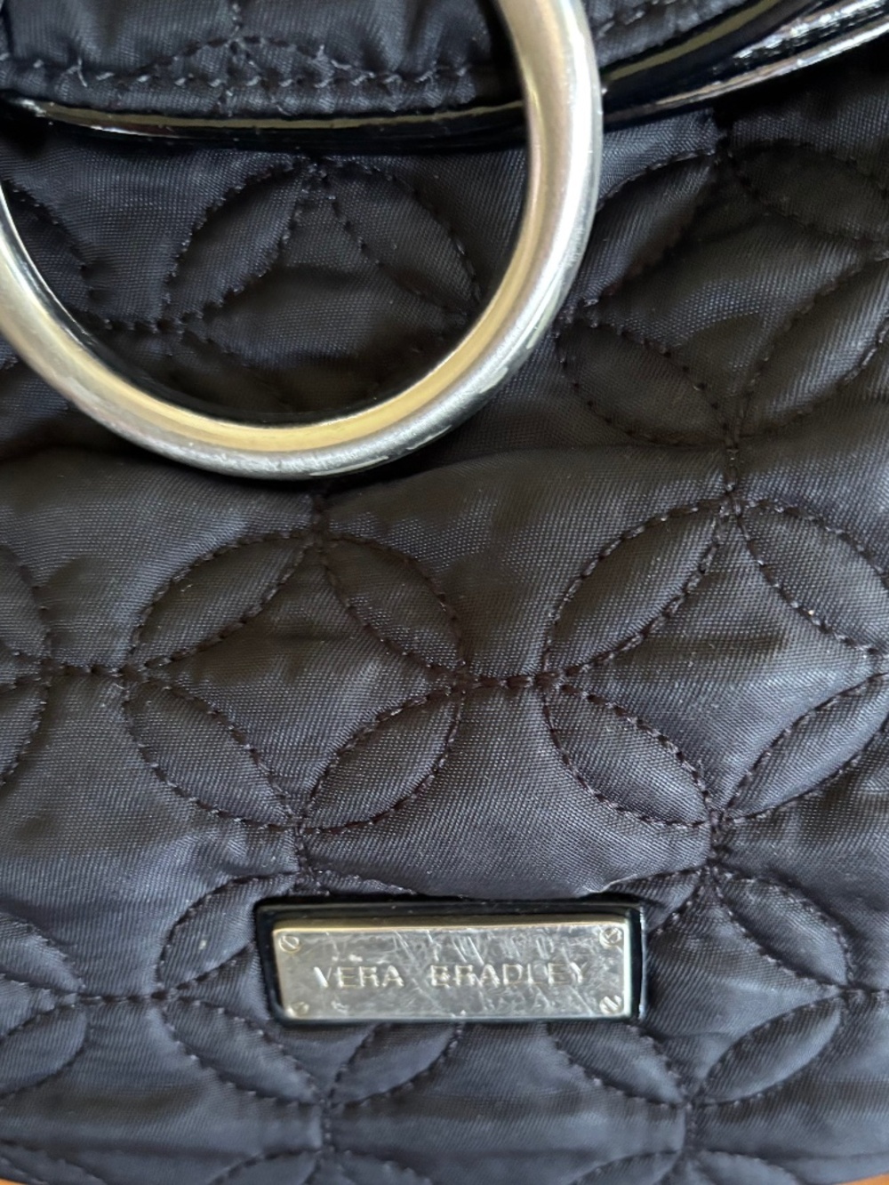 Vera Bradley Black Quilted Crossbody Purse